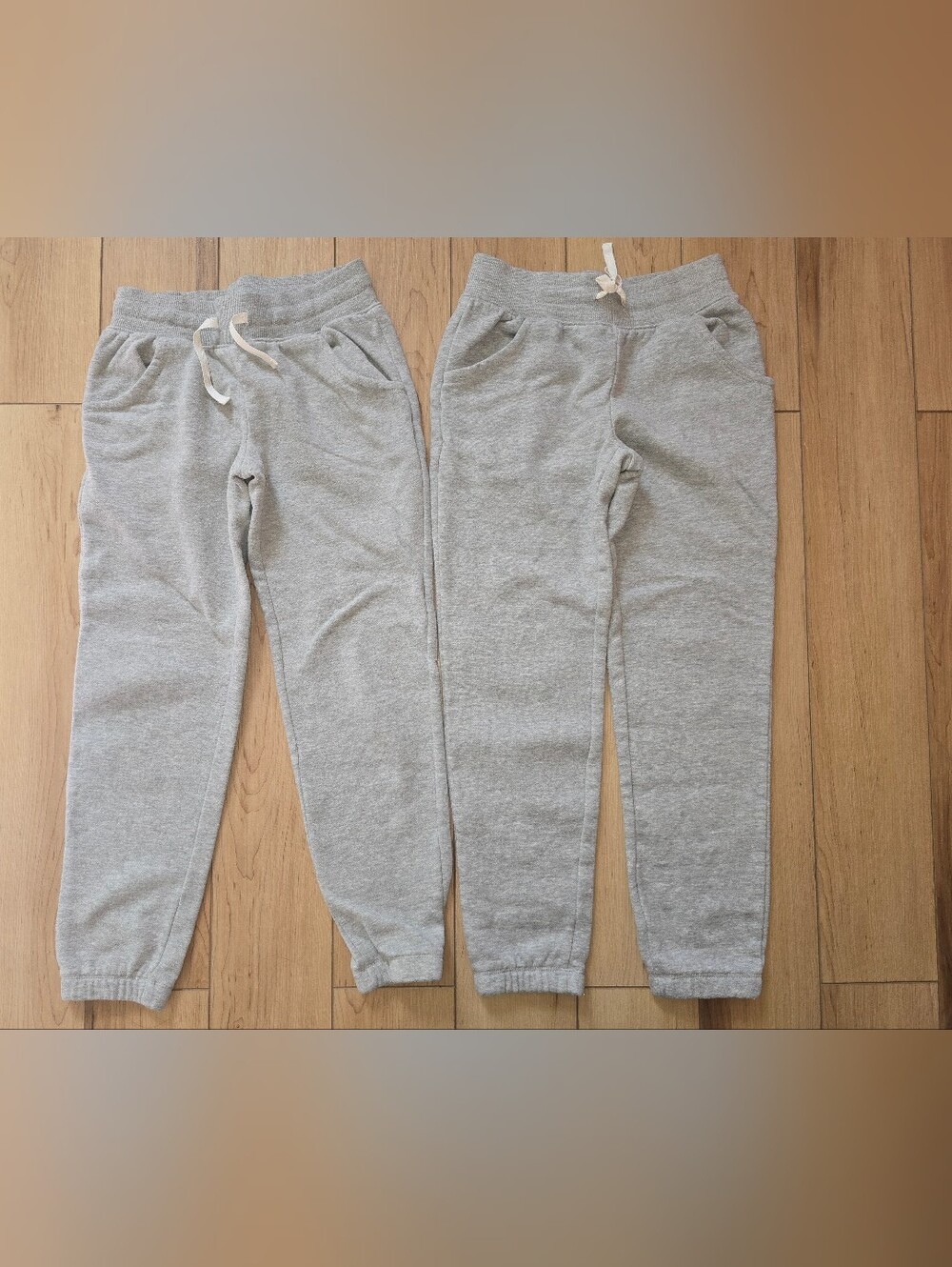 Girls Grey Sweatpants with Drawstring Waist